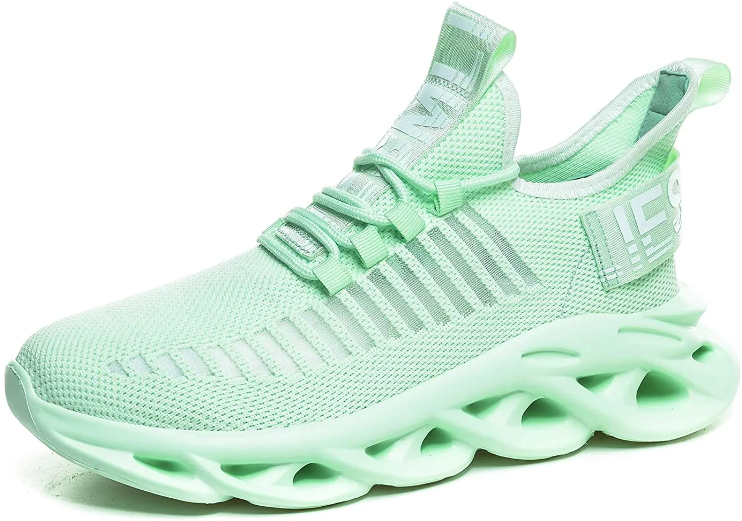 White Men's Running Shoes Breathable Mesh Sneakers